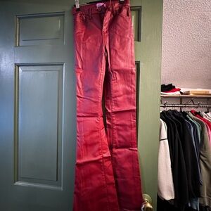Edikted Burgundy Flare Pants